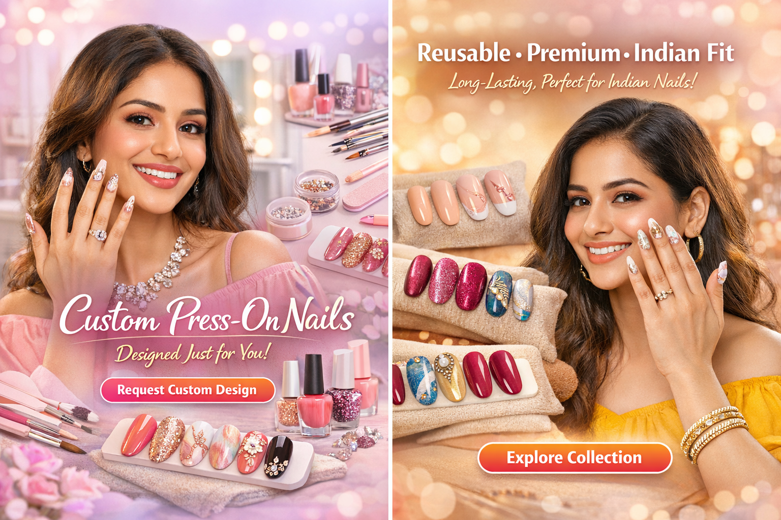 Custom press on nails India